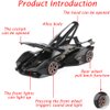 Toy Cars Lambo V12 Sports Race Car Model 1/24 Black Alloy Collectible Diecast Vehicles with Sound and Light