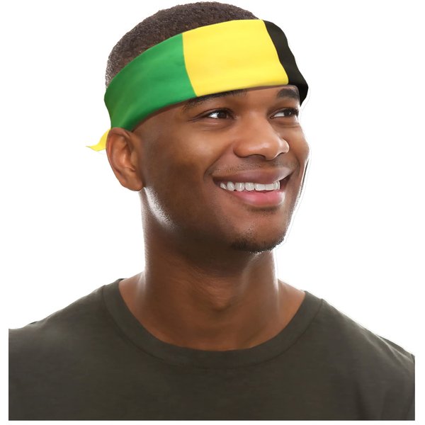 Costume Adventure Jamaican Flag Bandana Men Jamaica Flag Bandana Headband Jamaican Headwrap Women Jamaica Clothing Jamaican Apparel