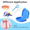 2 PCS Orthodontic Retainer Case,Retainer Case,Denture Case with Ventilation Holes for Mouth Guard and Floss