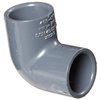 Spears 406-G Series PVC Pipe Fitting, 90 Degree Elbow, Schedule 40, Gray, 1/2" Socket