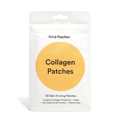 Kind Patches Collagen Patches - Skin Firming with Vitamin C, Amino Acids - Nature's Hyaluronic Acid for Hydration, Healthier Hair and Nails - 30 Count