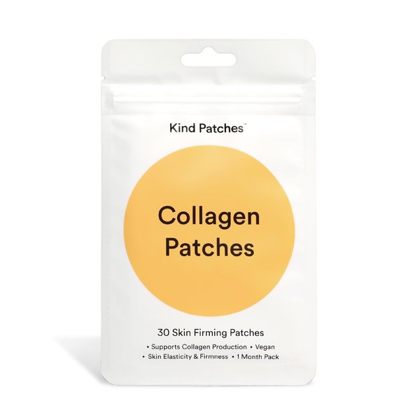 Kind Patches Collagen Patches - Skin Firming with Vitamin C, Amino Acids - Nature's Hyaluronic Acid for Hydration, Healthier Hair and Nails - 30 Count