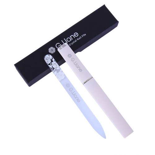G.Liane Best Crystal Nail File Set Professional Nail File Manicure Pedicure Kit for Natural Nails Acrylic Nails Gels Nails Manicure Tools for Home and Salon (Rose White) …