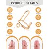 20PCS Wudu Nail Rings, EBANKU Adjustable Nail Rings Reusable Detachable Women Gift Ring Set with 96PCS Adhesive Nail Tabs for Acrylic Nail Art Decoration - Gold
