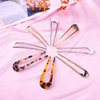 Yolev 8 Pieces U-shaped French Hair Pins Metal Chignon Hair Pins Acetate 2 Prong Bun Updo Hair Fork Hair Sticks Hairstyle Accessories for Women