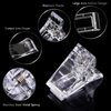 MIKIMIQI 5 Pcs Poly Gel Quick Building Nail Tips Clip Plastic Transparent Finger Extension UV LED Builder Finger Extension Clip Nail Tips Clips for Quick Building DIY Manicure Nail Art Tool