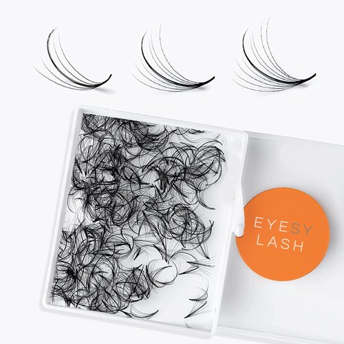 Eyesy Lash 500 Wispy Lash Extensions | 5D 0.07 Size 11mm Curl CC | Wispy Natural Lash Look Premade Fans Eyelash Extensions Kim K American Volume Promade Fans Handmade Pre Made Loose Fan Lashes