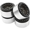 4Pack ShareGoo Aluminum Alloy 1.9" Beadlock Wheel Rims Hubs Compatible with Traxxas TRX4 Axial SCX10 RCAWD D90 D110 Tamiya CC01 1/10 RC Crawler Car (Titanium)