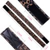 SUPERLOOK 4PCS Lace Melting Bands, Elastic Bands for Wig Edges, Wig Holding Wrap for Edges, Leopard Print (4pcs/pack-jd) (JD325)