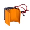 HobbyPark Aluminum Heat Sink with 5V Cooling Fan fit 540 550 3650 Size Brushless Engine Motor Heatsink for 1/10 RC Car Truck Buggy Crawler (Orange)