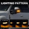 Aexploer Side Tow Mirror Turn Signal LED Lights Compatible with F150 F250 F350 F450 2015-2022 White Daytime Running &Yellow Dynmaic Sequential Blink Turn Marker Lamp (Clear Len)