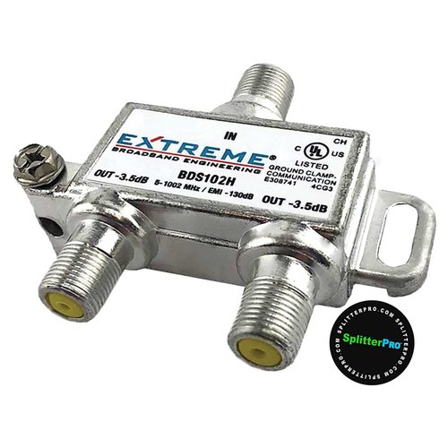 SplitterPRO - Digital Splitters Professionals Install Every Day Across The U. S. A. 2-Way Coaxial Cable Splitter, 1 GHz for HDTV/4K/8K TV, High Speed Internet (Not for Satellite Dish Connections)