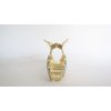 Generic Long gold metal and silver glitter circles hair claw clip