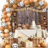 Jumpama Cowboy Birthday Party Decorations Western Birthday Party Supplies, 65Pcs Cowboy Balloons and 1Pcs Western Birthday Backdrop for Cowboy Rodeo Birthday Party Country Western Baby Shower