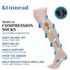Ktinnead Compression Socks for Women and men 20-30 mmhg, Knee High Graduated Compression Stockings, Opaque, Open Toe, Unisex, Beige, Medium