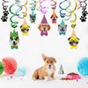 Dog Faces Birthday Swirl Hanging - Dog Birthday Theme Party Bunting Decoration Party Supplies 30Ct