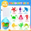 Aukful Suction Cup Toys for Kids Bath Toys, 18pcs Ocean Animal Suction Bath Toys with Eggshell Storage,Mold Free Bath Toys Toddler Sensory Toys for 3 4 5 6 7 Year Old Boys Girls Travel Toys Gifts