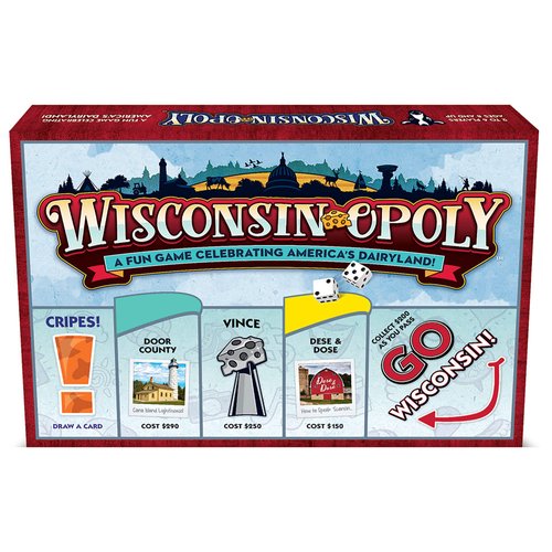 LATE FOR THE SKY - Wisconsin-opoly - Classic Board Game with a Wisconsin Twist - 2-6 Players