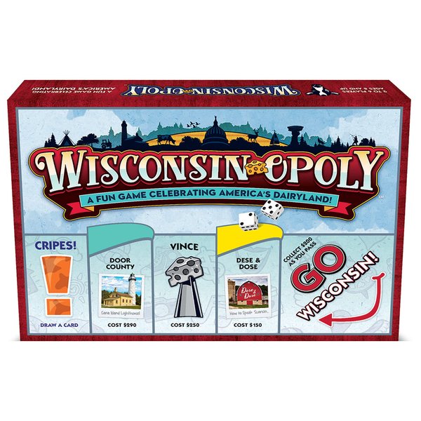 LATE FOR THE SKY - Wisconsin-opoly - Classic Board Game with a Wisconsin Twist - 2-6 Players