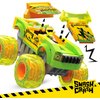MEGA Hot Wheels Monster Trucks Building Toy Car, Smash & Crash Gunkster with 84 Pieces, 1 Micro Action Figure Driver, Green, Kids Age 5+ Years