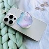 Ksadiye Expandiing Moblile Phone Grip Heart Glass Holder for Smartphones, Cell Phone Collapsible Stand（ Purple Blue Heart