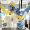 Blue and Yellow Balloons,60 Pcs 12 Inches Blue Yellow White Balloons Confetti Balloons for Socer Party Decoration Baby Shower Anniversary Birthday Wedding Party Decorations