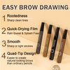 XINGXYUEL 3PCS Gray Brown Microblading Eyebrow Pen Waterproof Eyebrow Pencil 4 Tip Eye Brow Pencils for Women Long Lasting Natural Brows Microblade Eyebrow Contouring Pen Lapiz De Cejas