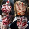 Halloween Face Tattoos Zombie Makeup Tattoos Temporary Halloween Burn Prank Tattoo Stickers Halloween Simulation Horror Fake Wounds Waterproof Scars Halloween Temporary Tattoos 30 Sheet