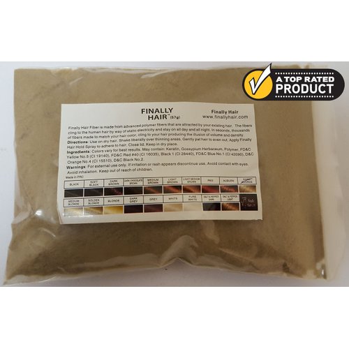 Hair Building Fibers - Dark Blonde 50 Gram Refill - Refill Your existing fibers bottle. Hair Filler Fibers. Cover Grey Roots Concealer by Finally Hair (50g 50gr 50gram 50 G Gr Dark Blond)