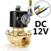 Beduan Brass Electric Solenoid Valve, 1/2" 12V Air Valve Normally Colsed for Water Air Gas Fuel Oil