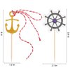 72 Pieces Nautical Cupcake Toppers Ocean Theme Toothpicks Birthday Cake Picks Decorations for Navy Baby Shower Party Favors Supplies