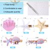 Vodolo Seashell Hair Clip,6PCS Shell Pearl Starfish Hair Clips,Unique Novelty Beach Ocean Mermaid Hair Accessories for Women Girls,Hair Decoration for Halloween Christmas Weddings Party Evenings