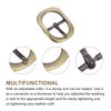 uxcell Metal Roller Buckle, 5Pcs 3/4 Inch Single Prong Belt Buckle Oval Center Bar Buckles for Leather Craft Accessories, Bronze