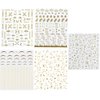 Star Moon Nail Art Stickers Decals Nail Art Decorations 3D Self-Adhesive Gold Nail Design Star Moon Feather Geometric Chain Letter Series Nail Sticker for Women Girls Constellation Decals 5 Sheets