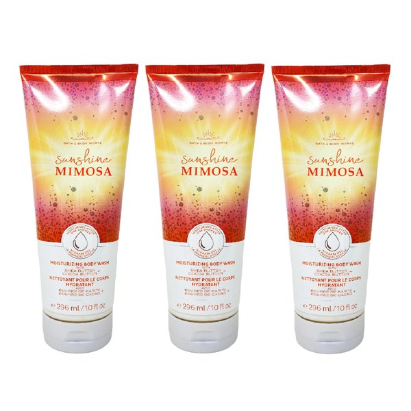 Generic Bath and Body Work Sunshine Mimosa 3 Pack Moisturizing Body Wash Bundle - 10 fl oz / 296 mL each