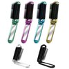 6 PCS Folding Travel Hairbrush Set with Compact Mirror for Women - Mini Pocket Brush with Mirror for Purse and Girls