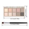 Sulily 10 Colors Eyeshadow Palette Matte Naked Eye Shadow Makeup,High Pigmented, Naturing-Looking, Ultra-Blendable,Long Lasting High Pigment Nude Eyeshadow with 3 Eyeshadow Brush(Cement color)