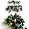 Peachcor Christmas Lights String of Miniature, Dollhouse Miniature Fake Light, Christmas Tree Fairy Lights Decorative, Metalic Multicoloured Dollhouse Miniatures (1mtr)