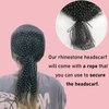 Rhinestone Mesh Headband Rhinestone Head Scarf Sparkly Wide Head Scarfs Crystal Nightclub Headscarfs Stretchy Black Headwrap Rave Party Head Wraps Rave Hair Accessories for Women Girls