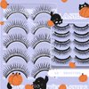 MayIFindYou Halloween Glitter Lashes,Dramatic False Eyelashes with Shinny Glitter Faux Mink Eyelashes for Festivals Parties Strip Lashes Pack 5 Pairs (C8-Small Broken Diamond)