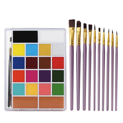 Face Body Paint Oil Palette, Professional 20 Colors Makeup Palette, Cosplay Costumes, Parties and Festivals Party Painting Kit For Kids and Adult