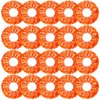 WILLBOND 20 Pcs Orange Satin Cheer Scrunchies, Hair Accessories Cheerleading Hair Ties Elastic Scrunchies Hairband Cheerleading Gifts for Girls Women Team Sport Player Gift Birthday Party