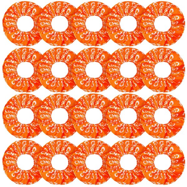 WILLBOND 20 Pcs Orange Satin Cheer Scrunchies, Hair Accessories Cheerleading Hair Ties Elastic Scrunchies Hairband Cheerleading Gifts for Girls Women Team Sport Player Gift Birthday Party