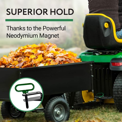 Mission Automotive Magnetic Hitch Pin - Lawn Mower Trailer Hitch Pins - Ultra Strong Neodymium Magnet Trailer Gate Pin for Simple One H&ed Hook On & Off - Securely Hitch Lawn & Tow Behind Attachments