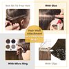 Full Shine Weft Hair Extensions Human Hair 16 Inch Sew in Weft Hair Extensions Balayage #6 Brown Fading to 60 Blonde And 6 Sew in Hair Extensions Human Hair Brazilian Hair Extensions 105 Grams