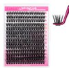Lash Clusters 280pcs 80D 10-18mm Cluster Lashes Mixed Tray 3D Effect Volume Individual Lashes Cluster Eyelash Extensions Fluffy Soft D Curl DIY Lash Extension Kit at Home (80D-0.07-D,10-18mm)