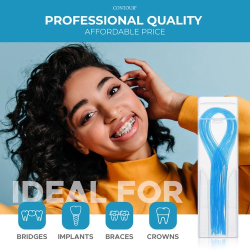 Floss threaders for Cleaning Under Bridges, implants, and Braces. (200 threaders)