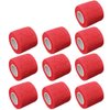 ESUPPORT 2 Inches X 5 Yards Self Adherent Cohesive Wrap Bandages Adhesive Strong Elastic First Aid Tape for Wrist Ankle Red Pack of 10