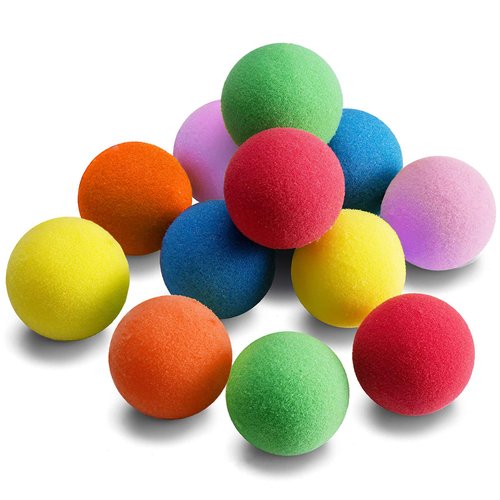 12 Pieces Soft Foam Balls - Lightweight Mini Play Balls for Safe Indoor Toys Fun - Vibrant Assorted Colors Balls - Unique Birthday Party Favors for Boys and Girls
