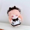 niannyyhouse 10cm Plush Doll Clothes Headdress Dresses Apron Black White Maid Outfit Dolls Dress Up Accessories